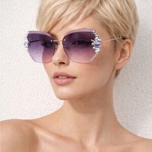 Women’s Crystal-Trim Lite Amy Gradient Sunglasses